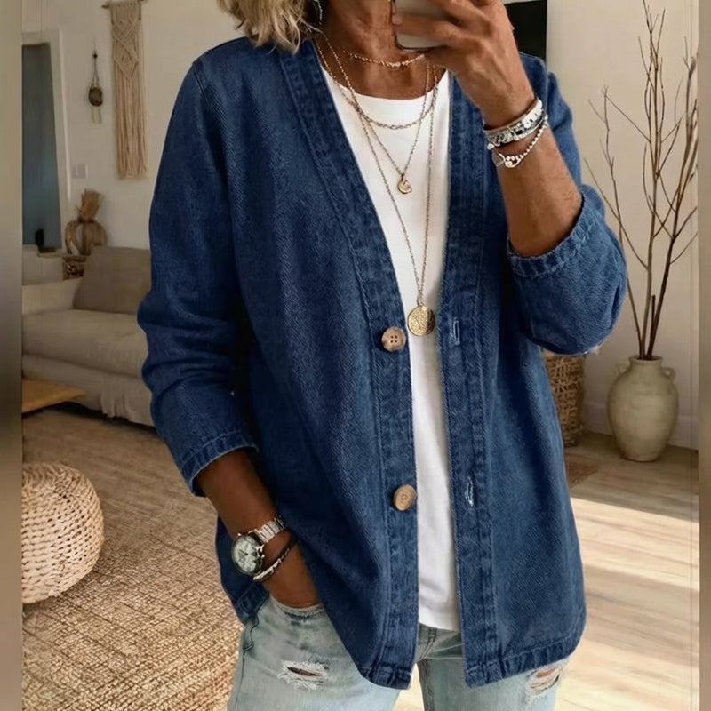 🌸 Frühjahrs-Neuheiten: 50% Rabatt in 3 Tagen! ⏳Klassische Jeansjacke für Damen mit Knopfleiste