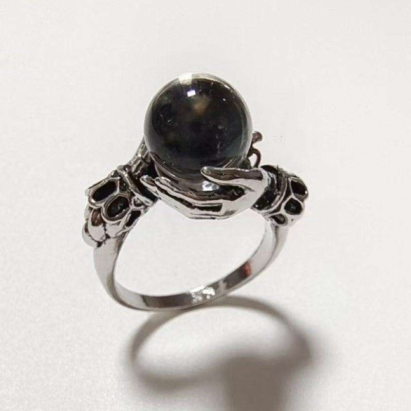 Damenring mit Kristallkugel – Zartes, Elegantes Design für Besondere Momente im Alltag💍✨