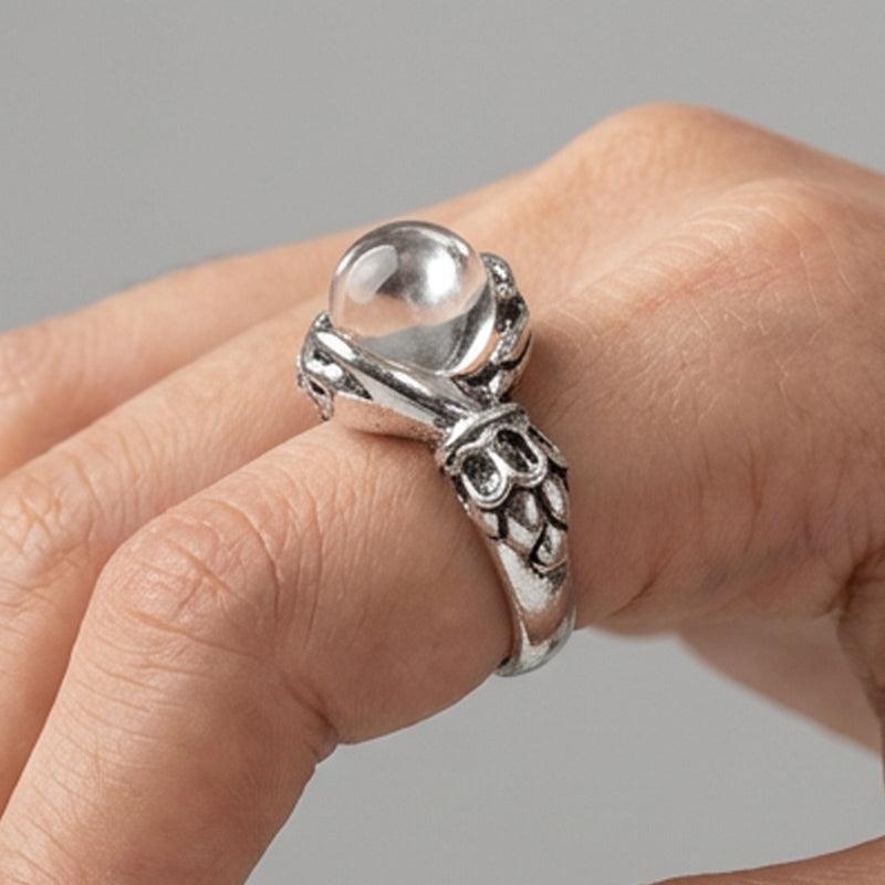 Damenring mit Kristallkugel – Zartes, Elegantes Design für Besondere Momente im Alltag💍✨