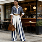 Gestreiftes Shirt & weite Hose im Set – bequem & stilvoll für den Alltag