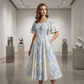 🔥 Heiße Sonderangebote – Luftiges Fit-and-Flare-Kleid mit flatternden Ärmeln🌸