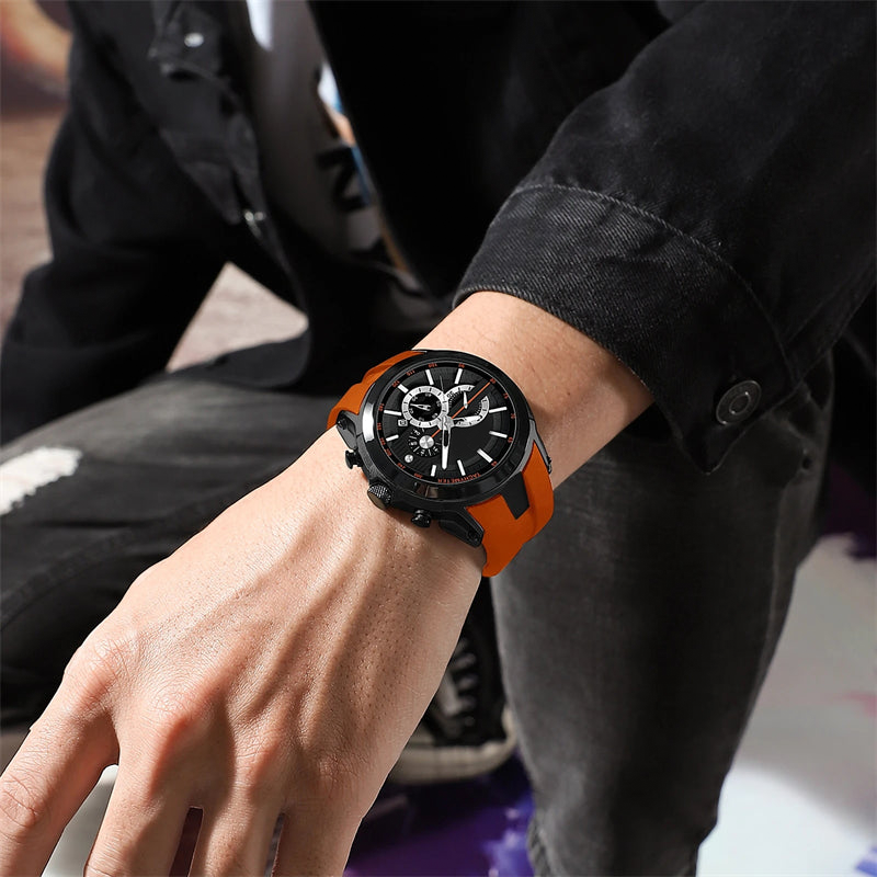 Sportuhr mit leuchtendem Silikonarmband, wasserdicht