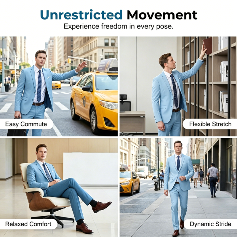 🔥-60% Aktion – Nur solange der Vorrat reicht⏳Zweiteiliges Business-Anzugset für Herren in Modern Fit