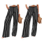 Damen-Freizeithose mit hohem Bund und weitem Bein