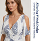 👗 Tropen-print Kleid mit V-Ausschnitt & Gehschlitz – leicht, luftig & perfekt für Strand, Urlaub & heiße Tage 🌴☀️