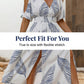 👗 Tropen-print Kleid mit V-Ausschnitt & Gehschlitz – leicht, luftig & perfekt für Strand, Urlaub & heiße Tage 🌴☀️