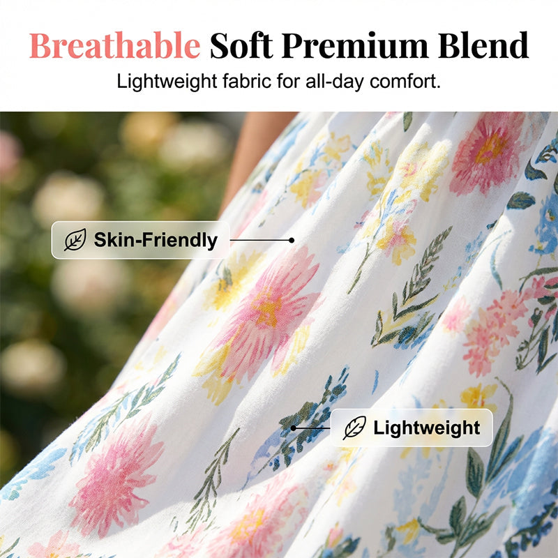 Boho-Off-Shoulder-Maxikleid mit Schlitz – lässig & feminin für den Alltag🌊☀️