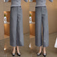 Damen Hochbund Weites Bein Cropped Hose
