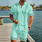 Herren-Set aus Kurzarmhemd und Shorts mit Blumenmuster