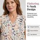 👚 NUR FÜR KURZE ZEIT: 50 % RABATT! ✨ Damenbluse mit V-Ausschnitt und Blumenmuster – zum Zuknöpfen, locker fallend, atmungsaktiv 🌸