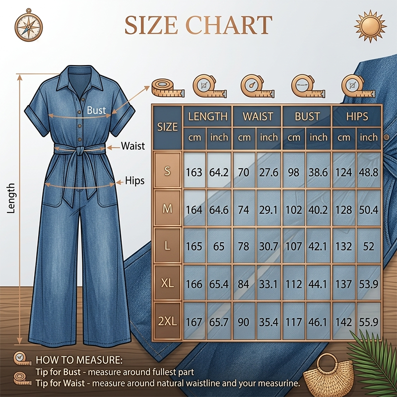 Weiter Jeans-Jumpsuit mit Kragen – lässig, bequem & zeitlos