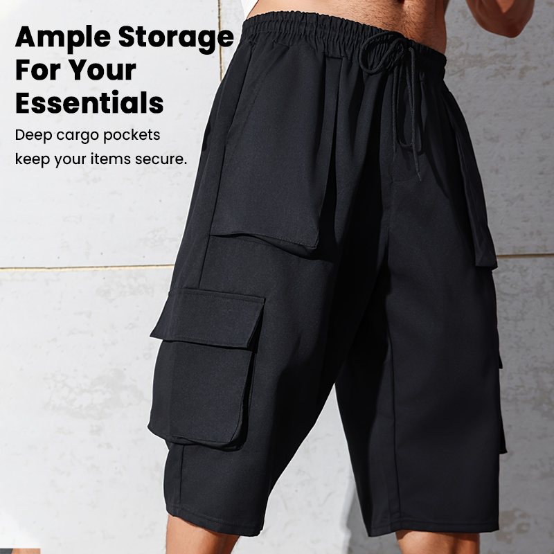Herren Cargo-Caprihose – lässige Freizeitshorts mit Taschen – bequem, luftig & vielseitig – ideal für Sommer & Outdoor