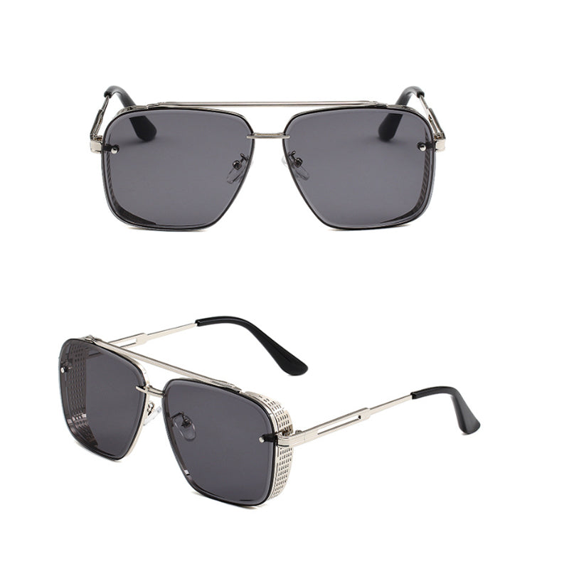 Steampunk-Sonnenbrille mit eckigem Rahmen – stylisch, auffällig & UV-schützend – ideal für Festival, Party & Alltag🕶️✨