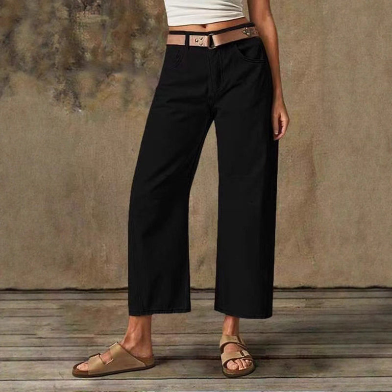 Klassische weite Damenhose – schlicht, elegant & bequem