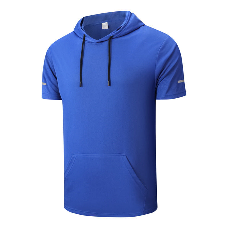 Herren Freizeit-Hoodie mit Kurzarm – schnelltrocknend, leicht & atmungsaktiv – ideal für Sport, Alltag & Reisen👕🏃‍♂️