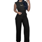 🌞NEU: Sommerkollektion mit bis zu 50% Rabatt 🛍️✨ Set aus schickem ärmellosem Crop-Top & Hose mit hoher Taille – Figurbetont, feminin & perfekt für Sommer-Events 🌞