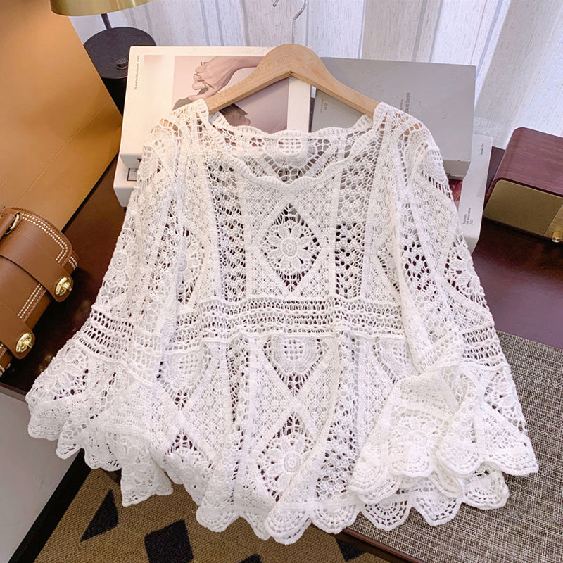 🌸 Traumhafte Spitzenbluse im Vintage-Look für Damen ✨ Klassisch Schön 🎀
