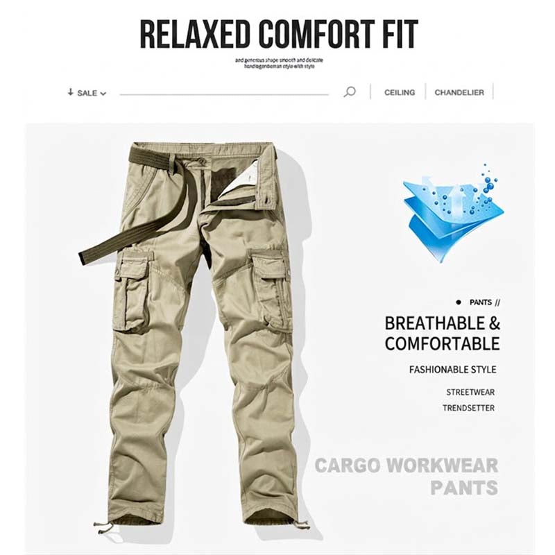 Klassische taktische Cargo-Hose für Herren – strapazierfähig, vielseitig & funktional – ideal für Outdoor, Arbeit & Freizeit👖⛰️