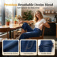 Weite Damen-Crop-Jeans – mit Gummibund – bequem & modisch