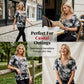 📢📢50% RABATT!! ⏰Tie-Dye-T-Shirt für Damen mit Schnürung und V-Ausschnitt