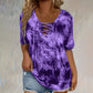 📢📢50% RABATT!! ⏰Tie-Dye-T-Shirt für Damen mit Schnürung und V-Ausschnitt