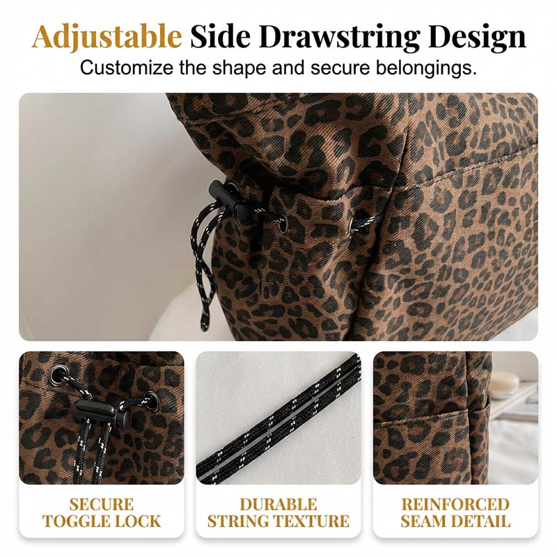 Canvas-Schultertasche mit Leoprint – lässig & robust – perfekt für den Alltag