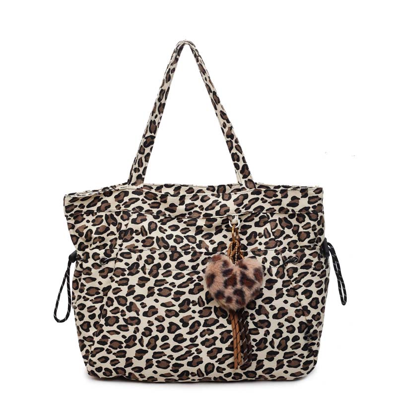 Canvas-Schultertasche mit Leoprint – lässig & robust – perfekt für den Alltag