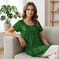 Blumen-Top mit Plisseefalten – locker, bequem & elegant