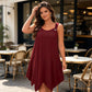 Ärmelloses Damenkleid mit asymmetrischem Saum