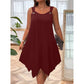 Ärmelloses Damenkleid mit asymmetrischem Saum