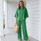 📢Mid-Season Sale: −50% nur für kurze Zeit⏰2-teiliges Damen-Freizeitset – lockere Knopfbluse & passende Hose, bequem & vielseitig für Alltag, Büro & Reisen🍃