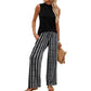 Damen Set – ärmelloses Top & gemusterte extrawette Hose – luftig, elegant & vielseitig – ideal für Sommer, Büro & Urlaub