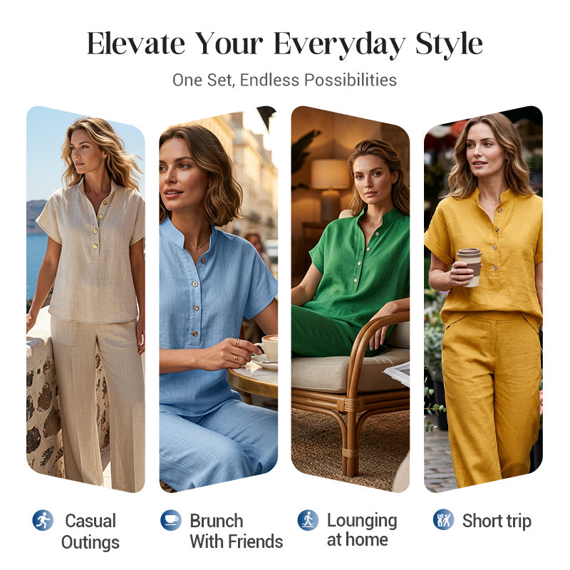 Lässiges Damen-Set – T-Shirt & lange Hose – bequem & stylish für jeden Tag