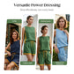 Damen Sommer-Set – ärmellos & farbkontrastierte weite Hose – luftig, modisch & bequem – ideal für heiße Tage & Freizeit