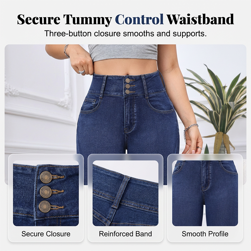 Damen High-Waist Skinny Jeans mit Stretchanteil – figurbetont, bequem & vielseitig – ideal für Alltag & Freizeit