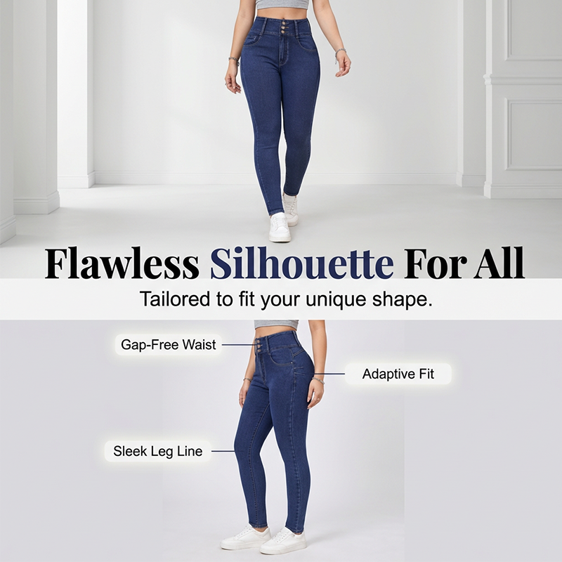 Damen High-Waist Skinny Jeans mit Stretchanteil – figurbetont, bequem & vielseitig – ideal für Alltag & Freizeit