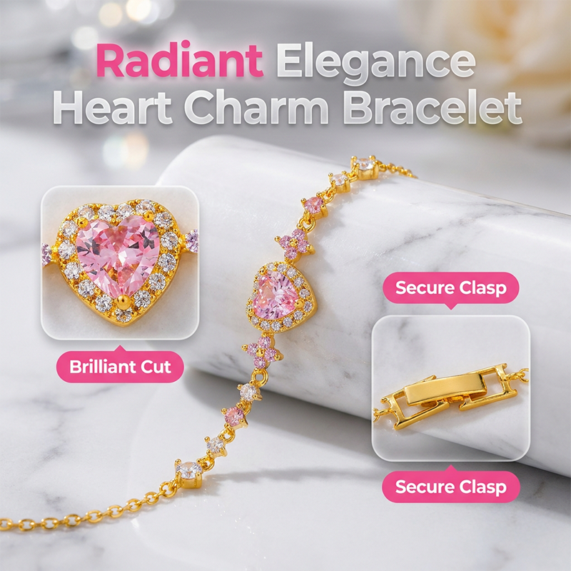 Stylisches Herz-Armband mit synthetischen Diamanten – funkelnd, feminin & vielseitig – ideal für den Alltag & besondere Anlässe