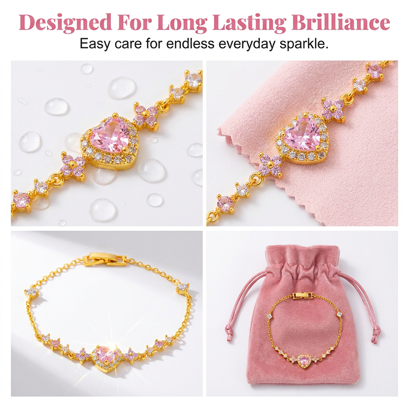 Stylisches Herz-Armband mit synthetischen Diamanten – funkelnd, feminin & vielseitig – ideal für den Alltag & besondere Anlässe