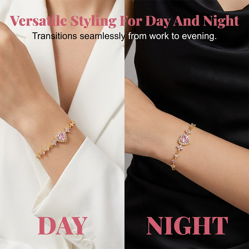 Stylisches Herz-Armband mit synthetischen Diamanten – funkelnd, feminin & vielseitig – ideal für den Alltag & besondere Anlässe