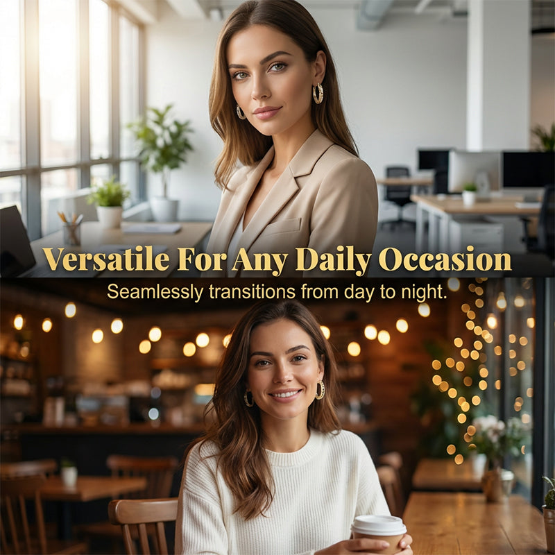 💎50 % RABATT✨ Vergoldete Creolen mit bunten Zirkonia – Elegante Statement-Ohrringe im modernen Luxus-Look