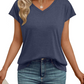 ⌛ Nur noch 1 Woche – 50 % auf alles + kostenloser Versand! ⏰Lässiges Damen-T-Shirt mit V-Ausschnitt und kurzen Ärmeln