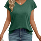 ⌛ Nur noch 1 Woche – 50 % auf alles + kostenloser Versand! ⏰Lässiges Damen-T-Shirt mit V-Ausschnitt und kurzen Ärmeln
