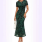 🌞NEU: Sommerkollektion mit bis zu 50% Rabatt 🛍️Damen Midikleid im Meerjungfrauenstil – Blumenprint & Mesh 🌸 Elegant & Figurbetont