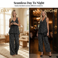 Damen Set – Neckholder-Top & weite Hose im Leopardenmuster – luftig, bequem & vielseitig
