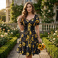 🔥 2026 NEUHEIT 🥳💞 50.000+ VERKAUFT! 🌻 Damenkleid mit Puffärmeln & Trend-Print – jetzt HALBPREIS sichern ✨