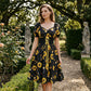 🔥 2026 NEUHEIT 🥳💞 50.000+ VERKAUFT! 🌻 Damenkleid mit Puffärmeln & Trend-Print – jetzt HALBPREIS sichern ✨