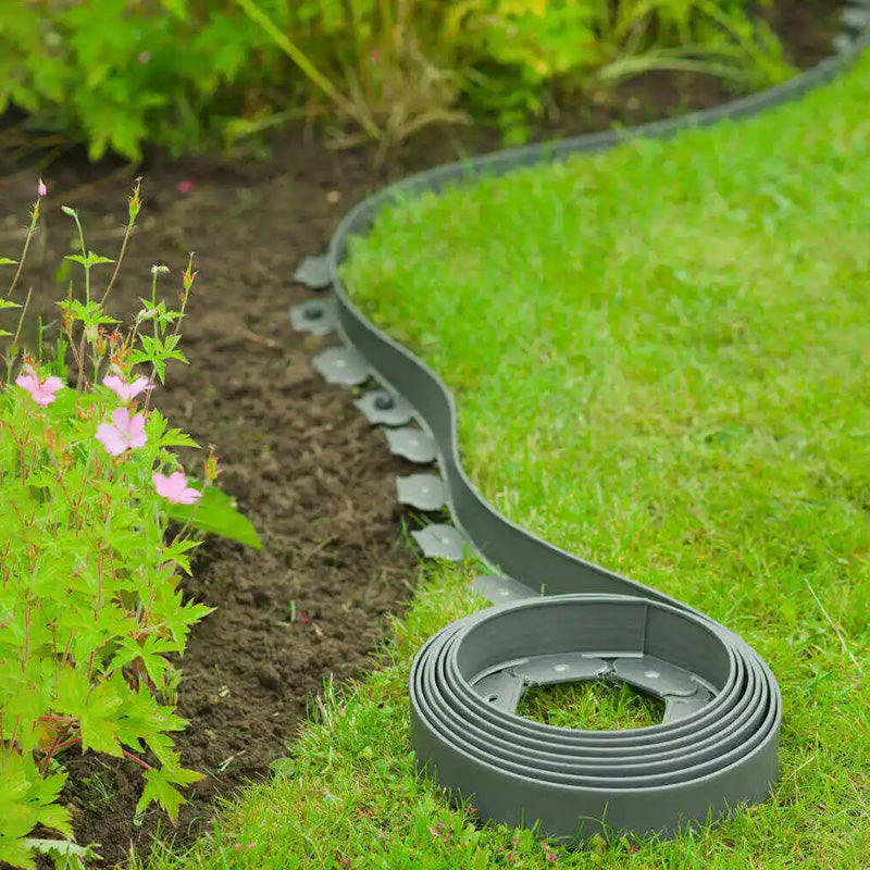 🔥 50% RABATT! 🌿 Schwarze Rasenkante – Flexible Beetbegrenzung für Garten, Rasen & Wege | Robust, Wetterfest & Einfach zu Installieren 🏡
