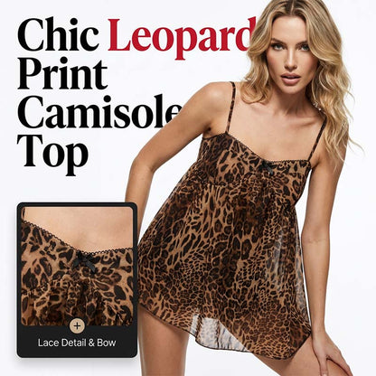 Hochwertiges Damen-Camisole aus Chiffon mit Leopardenmuster – langlebig, fein verarbeitet & atmungsaktiv