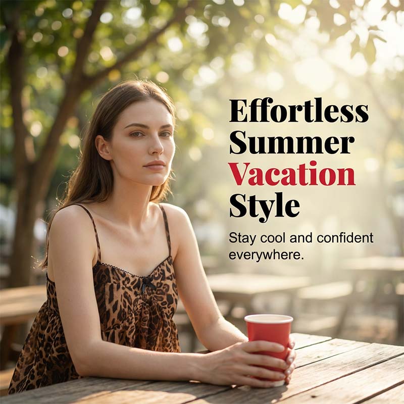 Hochwertiges Damen-Camisole aus Chiffon mit Leopardenmuster – langlebig, fein verarbeitet & atmungsaktiv
