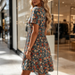 Sommerliches Kurzarmkleid – Blumendruck, Stilvoll & Leicht 💐 Perfekt für Urlaub & Freizeit